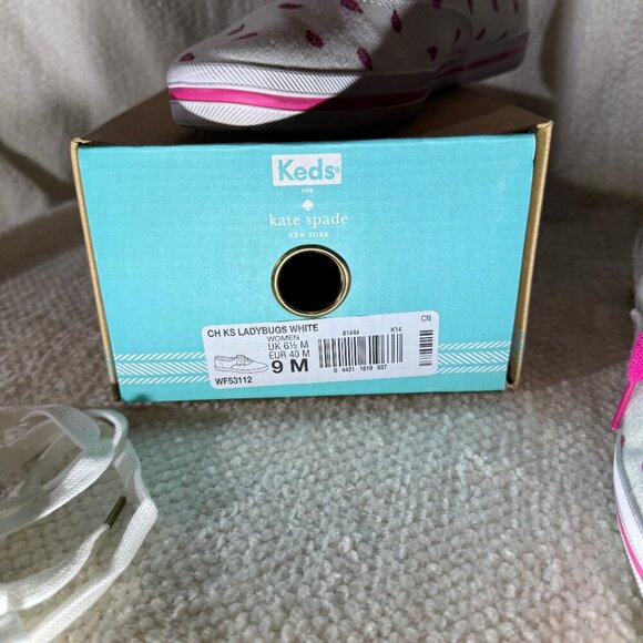 Keds x kate spade Ladybug Sneakers Women’s 9M Pink/White EUC w/ Box - Picture 9 of 9